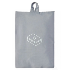 MUJI 無印良品 聚酯纖維可折收納袋S 灰色, 1入, 1個