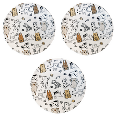 Ciao Li 僑俐餐瓷 瑜珈貓6深盤3件組, 1組