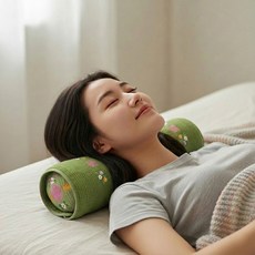 베고자니 피그먼트 편백메밀 목 베개, 연두, 1개