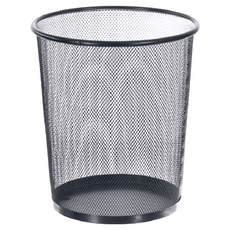 工業風垃圾桶 Set 2 簡潔網狀設計 金屬材質, 28 x 21 x 27cm, 黑色, 2個
