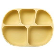 LocknLock 樂扣樂扣 Little Luv系列矽膠吸盤式餐盤, 黃色, 1個