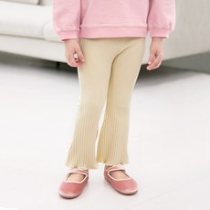 WALTONKIDS 女童羅紋喇叭荷葉邊內搭褲