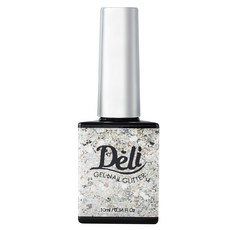 Deli Beauty 亮片系列 美甲凝膠 高濃縮顯色 化妝品原料製作 10ml, GL-12 雲灰亮片, 1瓶