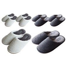 라벨라코 뽀글이 실내화 세트 크림 240mm + 챠콜 270mm, 혼합 색상, 3개