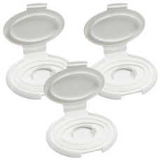 KOKUBO 小久保工業所 夾扣式濕紙巾蓋 適用於濕紙巾 防止乾燥 日本製造, 3個, 白色