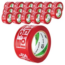 신흥테이프 취급주의 역방향 로고 인쇄테이프 80M, 18개