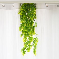 Gomjihome 室內裝飾人造花常春藤藤蔓龜背芋葉, 單一顏色, 2個