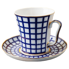 임페리얼포슬린 콰트로 레닌그라드 머그컵 350ml + 소서 세트, 혼합색상, 1세트