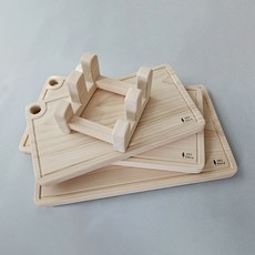 HINOKI ART 實木高級砧板架 2格, 1個, 混合色