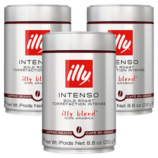 일리 볼드 로스트 빈 인텐소, 홀빈(분쇄안함), 250g, 3개 홀빈(분쇄안함), 250g, 3개