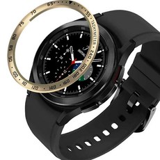 LuA lovel Galaxy Watch5/Watch4/Watch4 Classic 相容金屬錶圈保護殼 造型錶圈環, E金色
