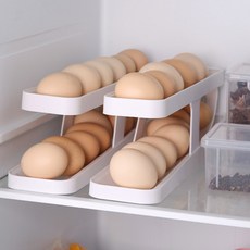 모나코올리브 롤링다운 슬림 계란 디스펜서, 화이트, 2개
