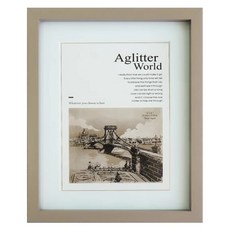 北歐簡約灰調風格相框 玻璃合成板材質, 奶茶色, 1個