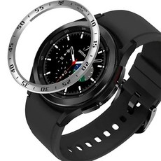 LuA lovel Galaxy Watch5/Watch4/Watch4 Classic 相容金屬錶圈保護殼 造型錶圈環, A銀色