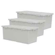 라이피스트 트레인 언더베드 리빙박스, 라이트그레이, 3개