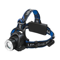 Kinyo USB充電式輕量鋁合金頭燈 LED-719, 單色, 1個