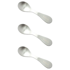 VIIDA Soufflé 抗菌不鏽鋼兒童匙 304L不鏽鋼 防銹耐腐蝕, Souffle, 湯匙 3支, 1組