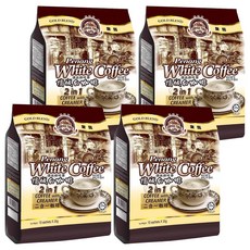COFFEE TREE 咖啡樹 金裝檳城白咖啡 二合一 咖啡和奶精 450g, 30g, 15包, 4袋