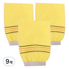 Vitabello 大型高級義大利搓澡巾, 黃色, 1入, 9個