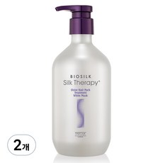 실크테라피 샤인 헤어팩 트리트먼트 화이트 머스크, 500ml, 2개