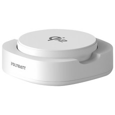 POLYBATT Qi2認證 15W二合一折疊式磁吸無線充電座, 1個, 白色