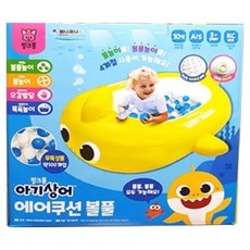 Winnie Connie Pinkfong 鯊魚寶寶 充氣泳池 + 球池球 100入組 BS-21BP120, 混合色