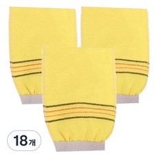 Vitabello 大型高級義大利搓澡巾, 黃色, 1入, 18個