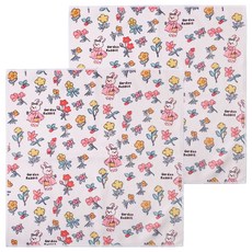 HIKARI 日光生活 魔術自黏收納布 S049-2, 花園兔 多色, 2個