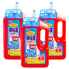 Lion Chemical 獅子化學 Pix強黏度凝狀水管清潔劑，有效疏通水管，去除異味，防止雜物累積, 800g, 3瓶