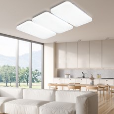 원하 LED 폴슨에어 거실 천장 조명 삼색변환 리모컨 200W 밝기조절 플리커프리, 화이트