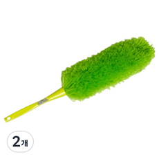 家用纖維無毛刷乾濕兩用除塵器, 綠色, 2個
