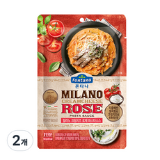 폰타나 밀라노 크림치즈 로제 파스타 소스, 150g, 2개