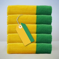 棉和諧高級飯店毛巾 200 克 40 支精梳紗, 標誌性感綠色, 5個