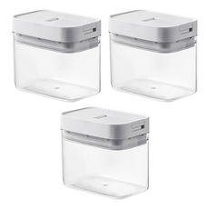 懶角落 易扣可疊式食物密封保鮮罐 10.5 x 6.5 x 10cm 400ml, 1個容器 + 1個蓋子, 3組