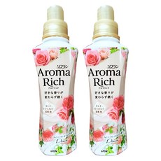 LION 獅王 Aroma Rich 衣物香氛柔軟精 玫瑰花香, 480ml, 2瓶