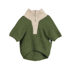 SPUTNIK 斯普尼克 半拉鍊針織衣, 綠色, 1件