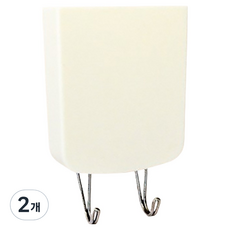 드라마벨류 다용도 자석 후크 6.6 x 8 x 2.3 cm, 화이트, 2개