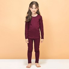 유니프랜드 아동용 히트 바이로프트 웜 9부 발열 실내복 상하세트