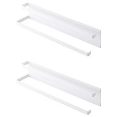 isona 愛收納 磁吸雙排毛巾架, 白色, 2個