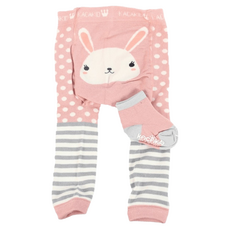 小綠豆居家百貨 兒童造型內搭褲襪組 (內搭褲+襪子), 100, 粉小兔