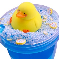 Emily slime 呱呱透明史萊姆 黏土混合史萊姆, 藍色透明, 1個, 250g