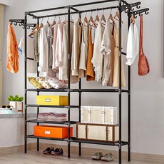 Fineblue 家居店DIY T型衣架衣架, 黑色的