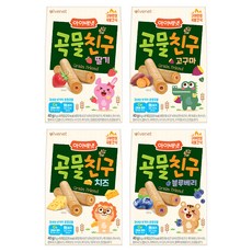 韓國 ivenet 穀物棒棒 9個月以上, 草莓+藍莓+起司+地瓜, 40g, 4包