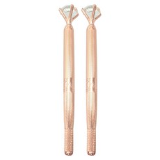 Real Beauty 鑽石壓紋筆桿 15cm, 玫瑰金, 2個
