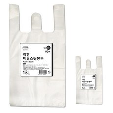 롯데이라이프 착한 비닐쇼핑봉투 백색, 13L, 180개