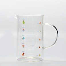 耐熱玻璃微波爐量杯, 混合色, 1000ml
