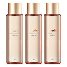 mude. 溫和眼唇卸妝液 120ml 防水 舒緩肌膚 增強肌膚防禦力, 3瓶