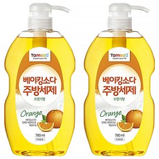 Tamsaa 小蘇打洗碗精 強效清潔油污去除異味 適用於餐具和蔬果清洗, 780ml, 2瓶