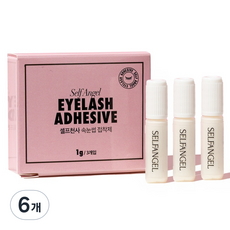 SELFANGEL 攜帶式假睫毛膠水 1g, 透明, 6個