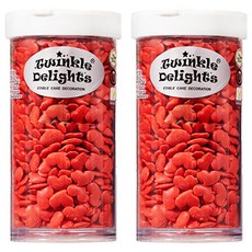 퀄리티스프링클 레드 빅 하트 스프링클, 2개, 70g